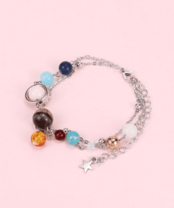 bracelet systeme solaire argent