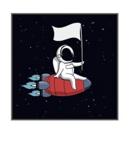 poster astronaute fusee