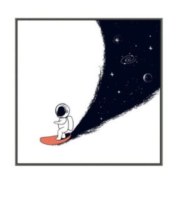 poster astronaute galaxie