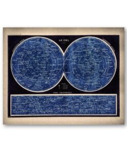 carte du ciel vintage