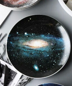 assiette galaxie bleue