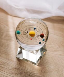 boule cristal systeme solaire 3d