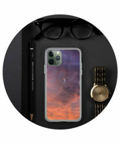 coque-iphone lune coucher de soleil