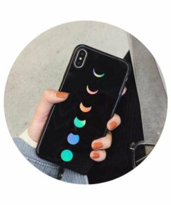 coque-iphone phase lune coloré