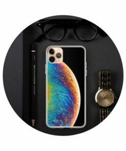 coque iphone planete multicolore
