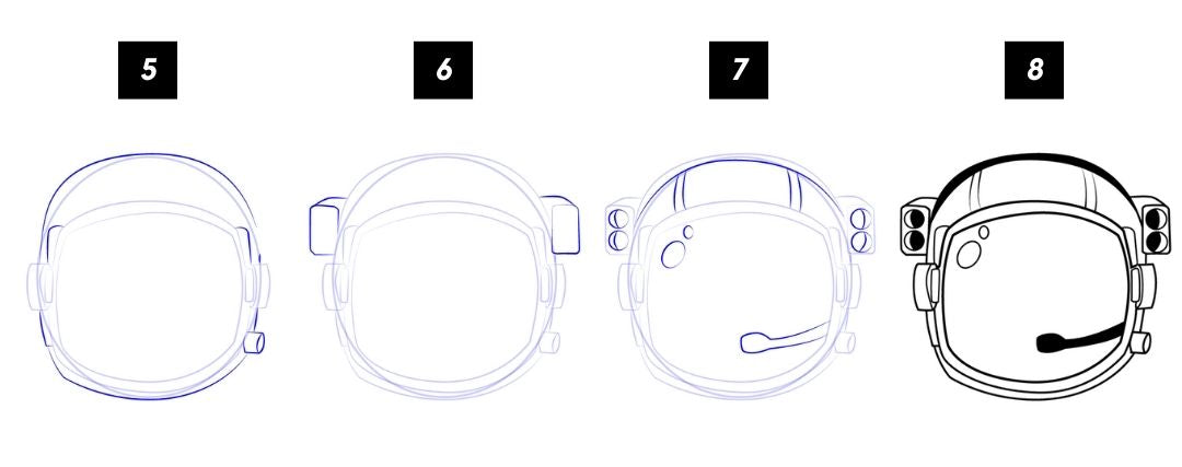 Dessin Casque Astronaute Partie 2