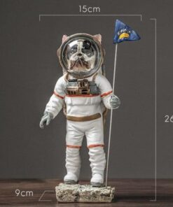 figurine chien cosmonaute debout