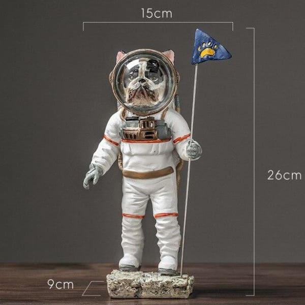 figurine-astronaute-debout figurine chien cosmonaute debout