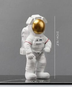 figurine astronaute en resine or