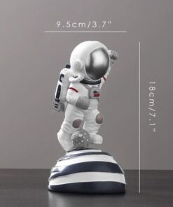 figurine astronaute joueur foot argent