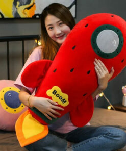 grosse-peluche-fusee rouge