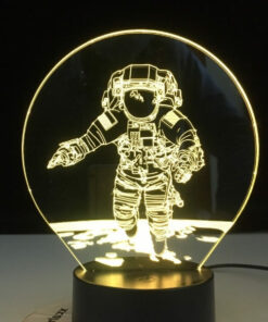 lampe astronaute apesanteur jaune