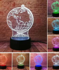 lampe globe terrestre lumineux