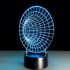 lampe trou de verre cyan