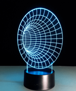 lampe trou de verre cyan