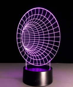 lampe trou de verre rose