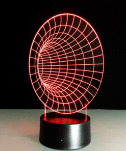 lampe trou de verre rouge