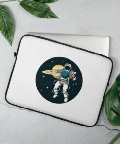 Housse d'ordinateur 15 in astronaute planete