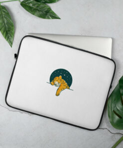 Housse d'ordinateur 15 in tigre etoiles