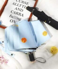 parapluie planete bleu clair