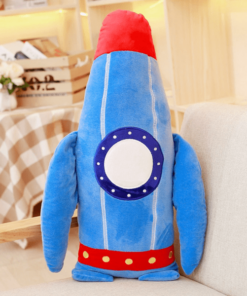 peluche fusee bleu