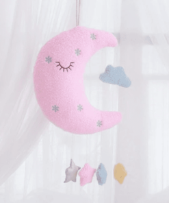 peluche lune rose