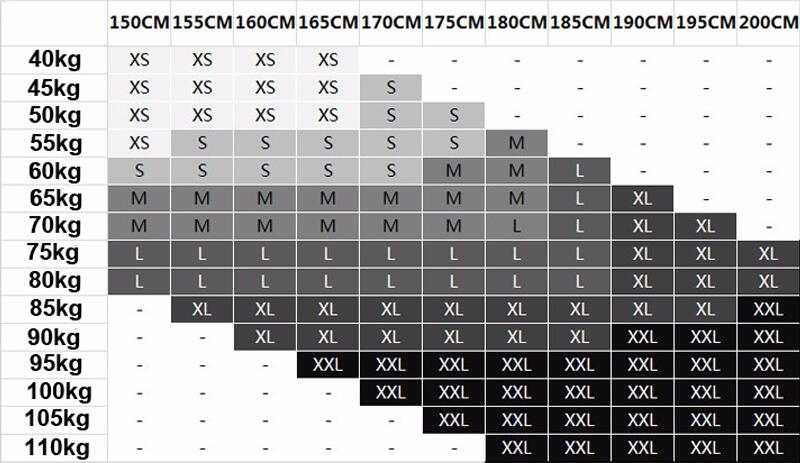 Tableau Poids Taille T-Shirts