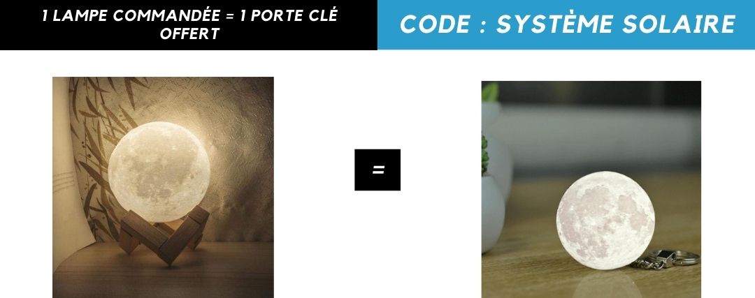 Porte Clé Lune Lumineux