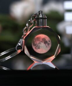 porte clé lune rouge