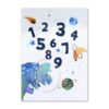 Poster Chiffres Dinosaure Cosmique
