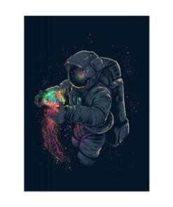 poster astronaute meduse