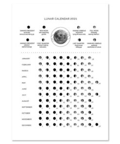 poster calendrier lunaire 2021