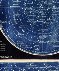 carte du ciel vintage espace