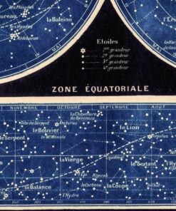 carte du ciel vintage zone equatoriale