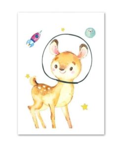 poster-faon astronaute