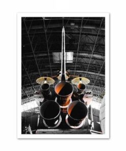 poster moteur navette spatiale americaine