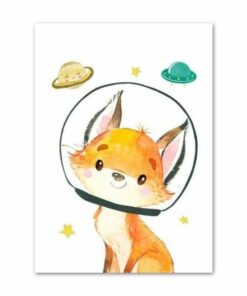 poster-renardeau astronaute