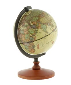 globe terrestre en bois