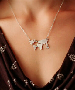 collier carte du monde