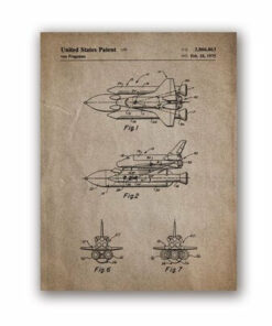 Poster Navette Spatiale Nasa Vintage ready