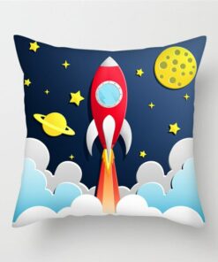 Housse de Coussin Fusée