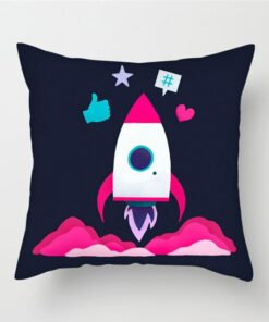 Housse de Coussin Fusée Connectée