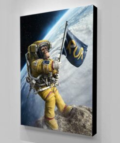 Tableau Singe Astronaute