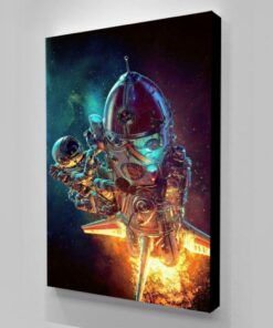 tableau astronaute fusee