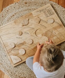 puzzle systeme solaire bois educatif