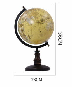 globe terrestre bois noir ancien