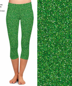 legging univers paillette verte