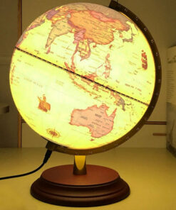 globe terrestre bois lumineux