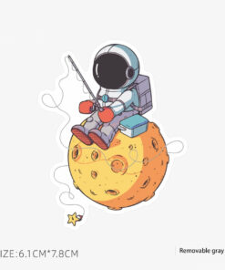 sticker astronaute peche