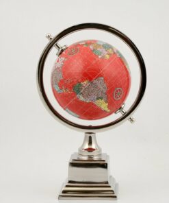 globe terrestre rouge